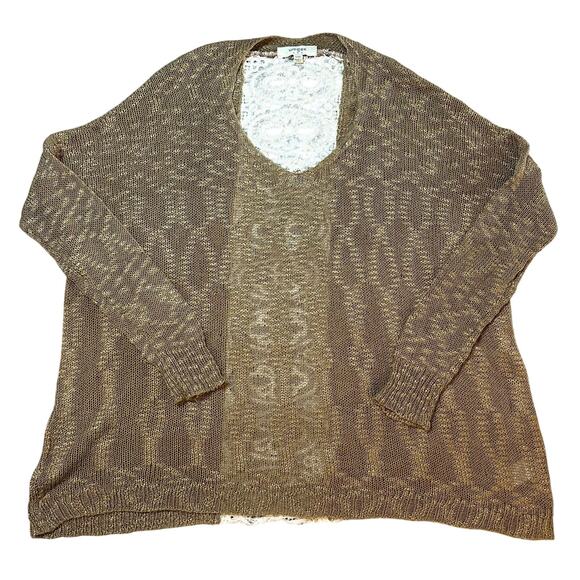Umgee Brown/Cream, Open, Knit, Light Weight, Cardigan- S/M - Picture 1 of 7
